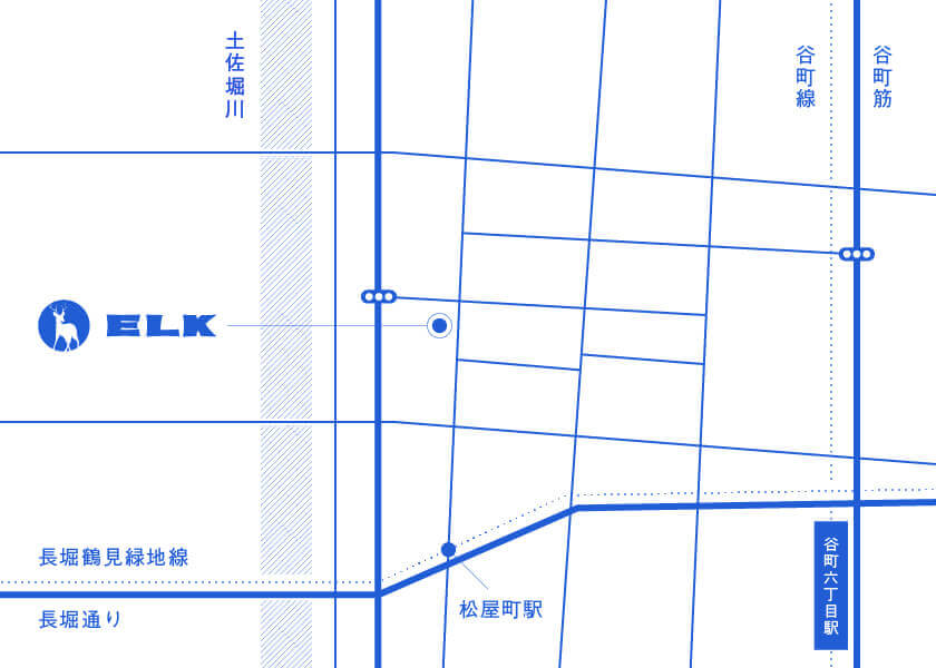 エルク大阪本社の地図イラスト